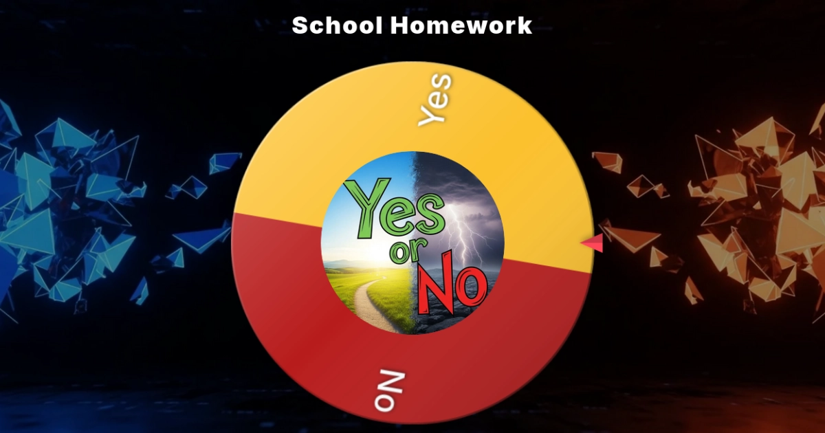 Collage showing a Yes or No wheel being used in a classroom, on a Twitch stream, and on a phone